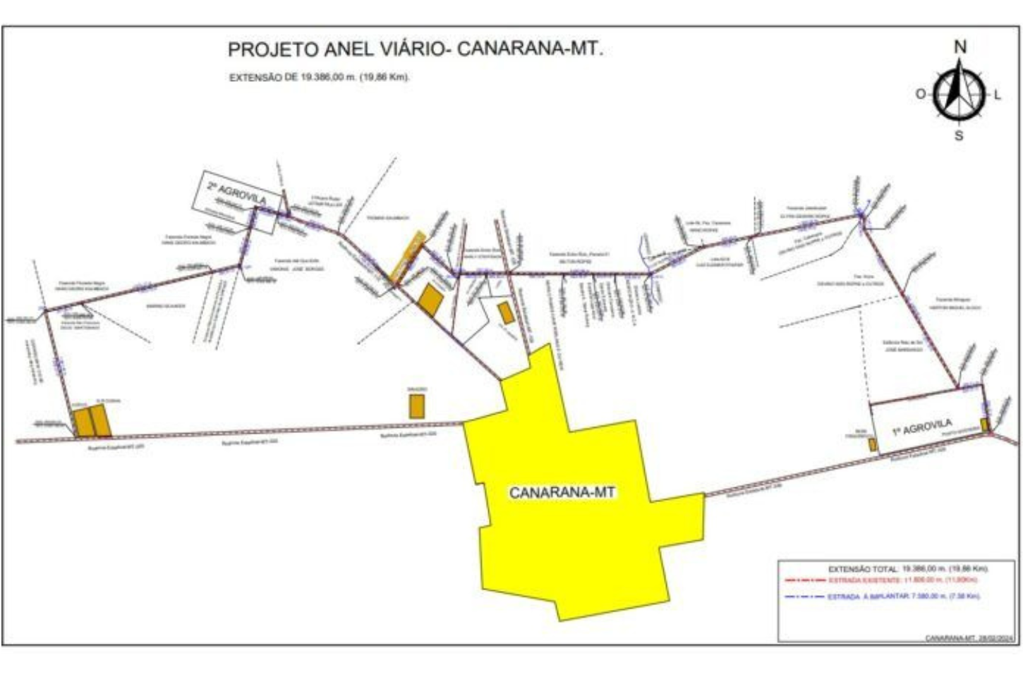 Prefeitura Envia para a Câmara Municipal o Projeto do Anel Viário de Canarana