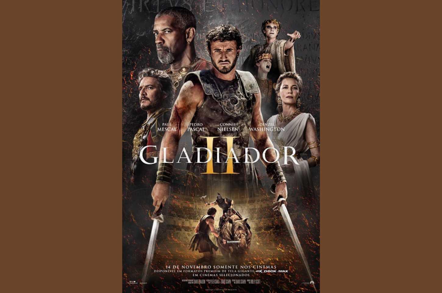 Gladiador 2 já está em cartaz no Cine Vila Rica Em Primavera do Leste